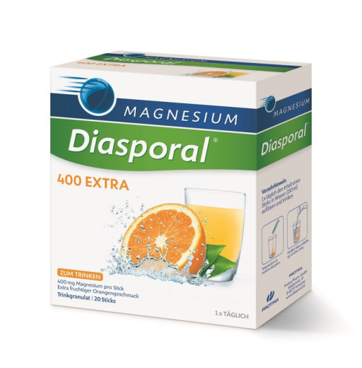 Magnesium Diasporal 400 mg Extra, granulat za pripravo napitka, 20 vrečk Magnesium Diasporal 400 mg Extra, granulat za pripravo napitka, 20 vrečk