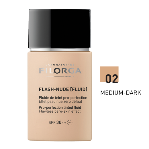 Filorga Flash-Nude (fluid) 02 Medium - Dark, tekoči puder, 30 ml Filorga Flash-Nude (fluid) 02 Medium - Dark, tekoči puder, 30 ml