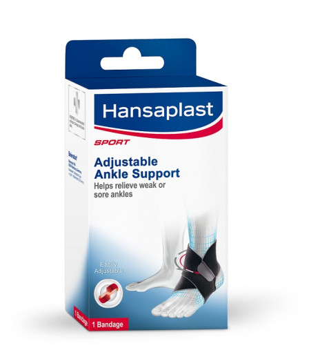 Hansaplast Adjustable Ankle Support, bandaža za gleženj, 1 kos Hansaplast Adjustable Ankle Support, bandaža za gleženj, 1 kos