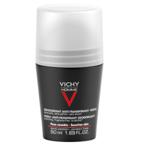 Vichy Homme, dezodorant za občutljivo kožo, 50 ml