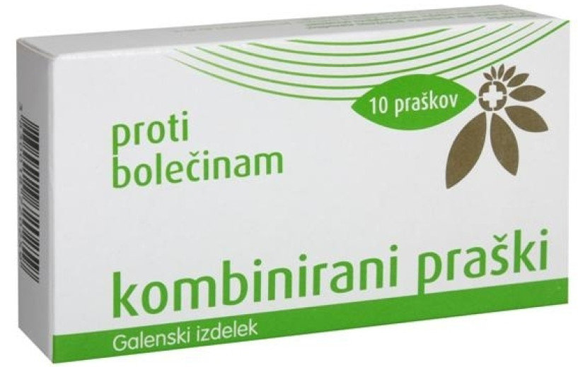 Kombinirani praški proti bolečinam, 10 papirnatih kapsul Kombinirani praški proti bolečinam, 10 papirnatih kapsul