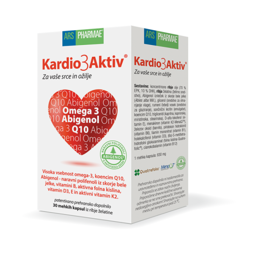 Kardio3Aktiv, 30 mehkih kapsul Kardio3Aktiv, 30 mehkih kapsul
