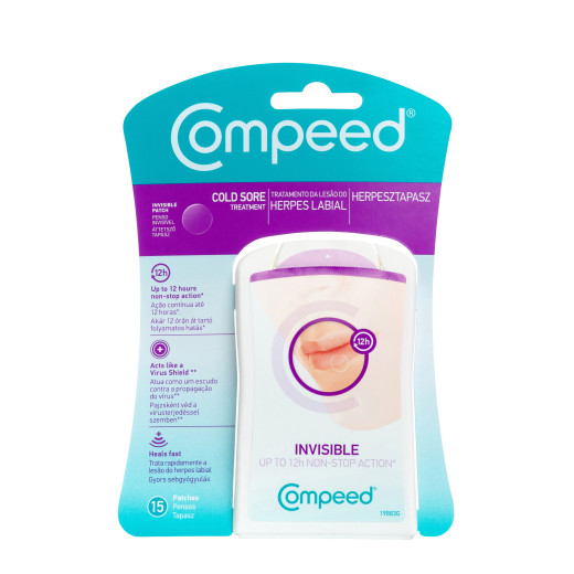 Compeed Total Care Invisible, obliži za herpes