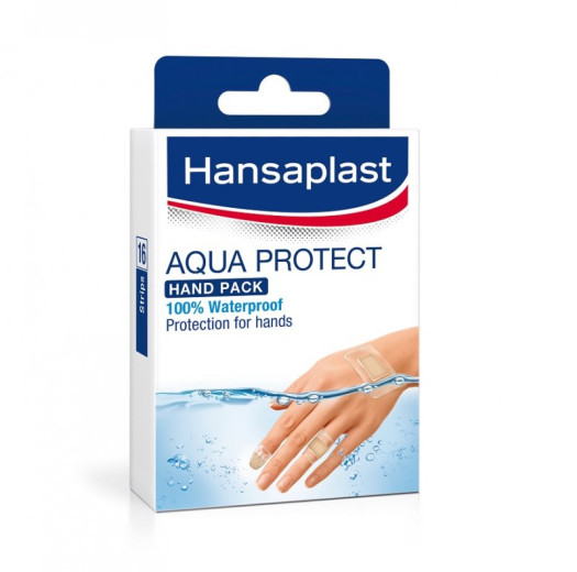 Hansaplast Aqua Protect, vodoodporni obliži za roke, 16 obližev Hansaplast Aqua Protect, vodoodporni obliži za roke, 16 obližev