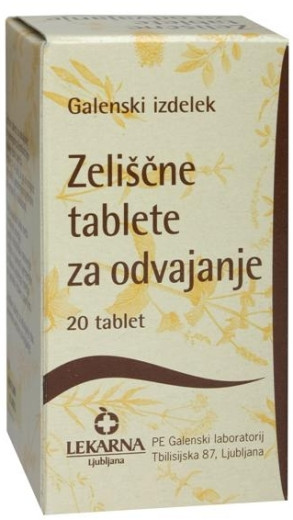 Zeliščne tablete za odvajanje, 20 tablet Zeliščne tablete za odvajanje, 20 tablet