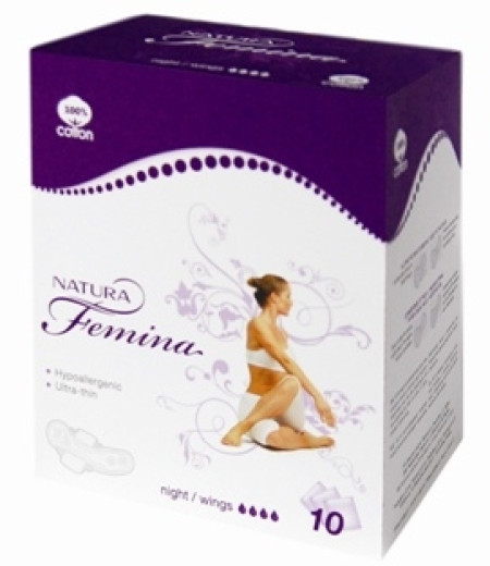 Natura Femina higienski vložki nočni s krilci Natura Femina higienski vložki nočni s krilci
