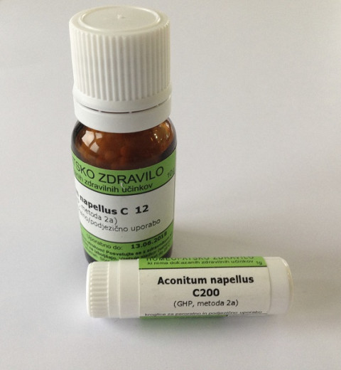 Aconitum napellus, kroglice za peroralno/podjezično uporabo - C6, 10 g Aconitum napellus, kroglice za peroralno/podjezično uporabo - C6, 10 g