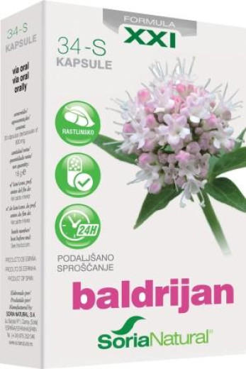 Soria Natural Baldrijan XXI, 30 kapsul Soria Natural Baldrijan XXI, 30 kapsul