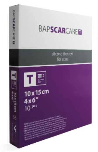 Bapscarcare T, silikonski obliž, 10 X 15 cm, 1 kos Bapscarcare T, silikonski obliž, 10 X 15 cm, 1 kos