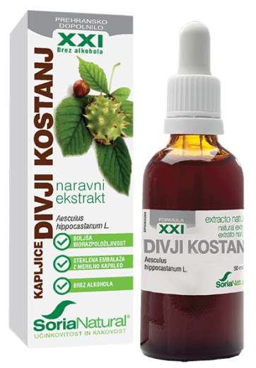 Soria Natural Divji kostanj XXI kapljice, 50 ml Soria Natural Divji kostanj XXI kapljice, 50 ml