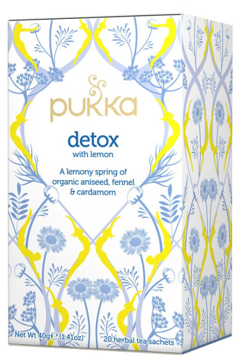 Pukka Detox with Lemon, ekološki čaj, 20 vrečk Pukka Detox with Lemon, ekološki čaj, 20 vrečk