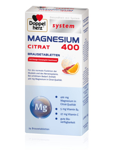 Doppelherz System Magnezij 400 citrat, 24 šumečih tablet Doppelherz System Magnezij 400 citrat, 24 šumečih tablet