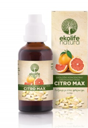 Ekolife Natura Citromax, ekološki koncentrat izvlečka grenivkinih pešk, 50 ml Ekolife Natura Citromax, ekološki koncentrat izvlečka grenivkinih pešk, 50 ml