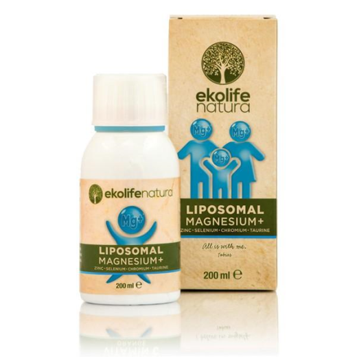 Ekolife Natura Liposomski Magnezij + Cink, Selen, Krom, Taurin, 200 ml Ekolife Natura Liposomski Magnezij + Cink, Selen, Krom, Taurin, 200 ml