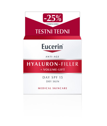 Eucerin Hyaluron-Filler + Volume-Lift dnevna krema za suho kožo, 50 ml Eucerin Hyaluron-Filler + Volume-Lift dnevna krema za suho kožo, 50 ml