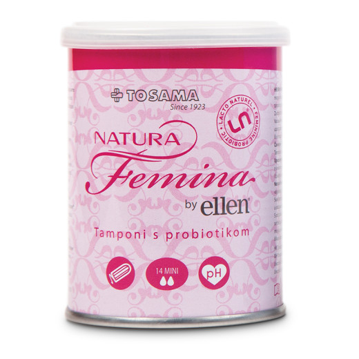 Natura Femina by Ellen Tamponi s probiotiki - mini, 14 tamponov