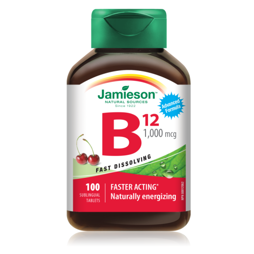 Jamieson Vitamin B12 1000 μg, 100 podjezičnih tablet Jamieson Vitamin B12 1000 μg, 100 podjezičnih tablet