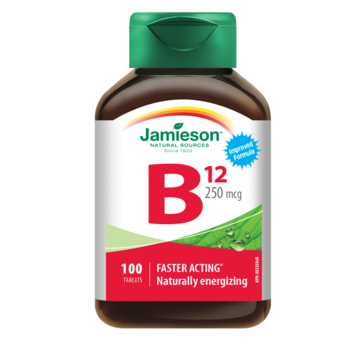Jamieson Vitamin B12 250 μg, 100 tablet Jamieson Vitamin B12 250 μg, 100 tablet