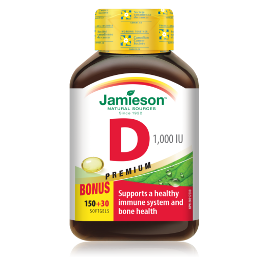 Jamieson Vitamin D 1000 IU/25μg, 180 kapsul Jamieson Vitamin D 1000 IU/25μg, 180 kapsul
