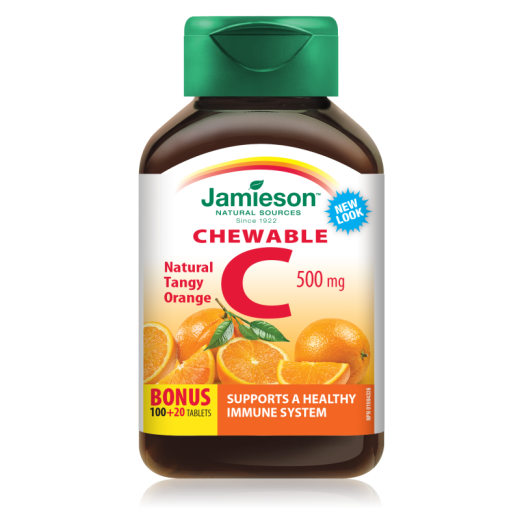 Jamieson Vitamin C 500 mg, 120 žvečljivih tablet Jamieson Vitamin C 500 mg, 120 žvečljivih tablet