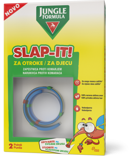 Jungle Formula Slap-It, zapestnica proti komarjem, 2 polnili