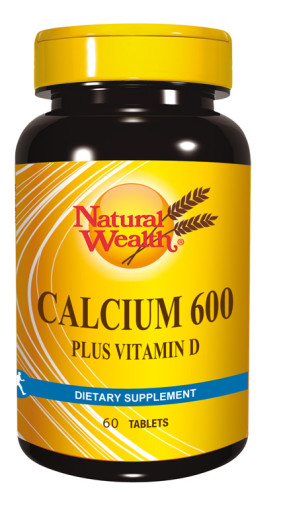 Natural Wealth Kalcij 600 + Vitamin D, 60 tablet Natural Wealth Kalcij 600 + Vitamin D, 60 tablet