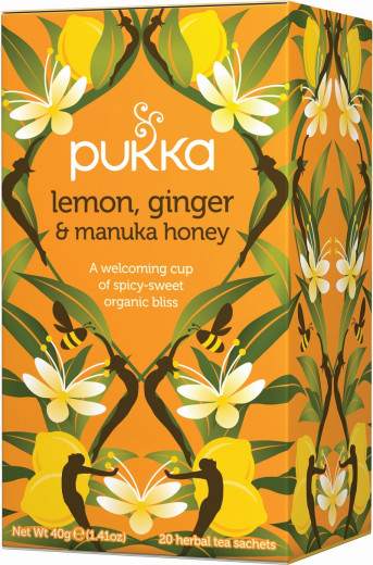 Pukka Lemon, Ginger & Manuka Honey, ekološki čaj, 20 vrečk