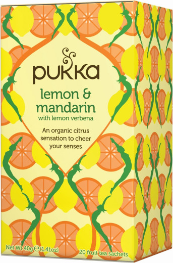 Pukka Lemon & Mandarin, ekološki čaj, 20 vrečk