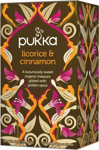Pukka Licorice & Cinnamon, ekološki čaj, 20 vrečk Pukka Licorice & Cinnamon, ekološki čaj, 20 vrečk