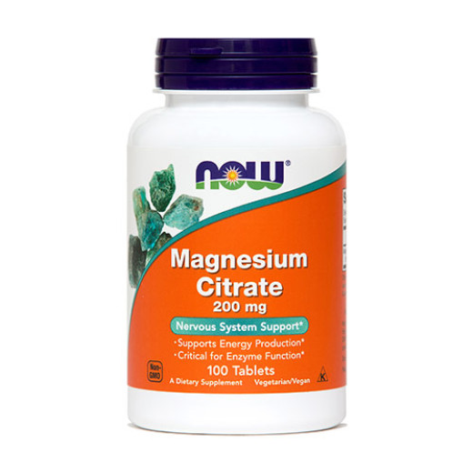 NOW Magnezijev citrat 200 mg, 100 tablet NOW Magnezijev citrat 200 mg, 100 tablet