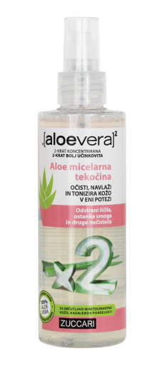 Aloe Vera X2, Aloe micelarna tekočina, 200 ml Aloe Vera X2, Aloe micelarna tekočina, 200 ml