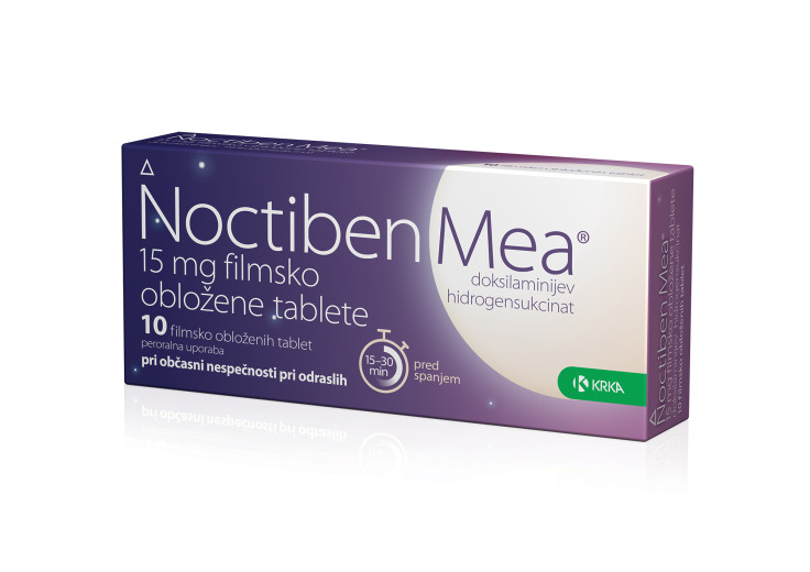 Noctiben Mea 15 mg, 10 filmsko obloženih tablet Noctiben Mea 15 mg, 10 filmsko obloženih tablet