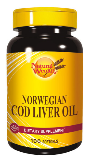 Natural Wealth Norveško polenovkino olje, 100 mehkih kapsul