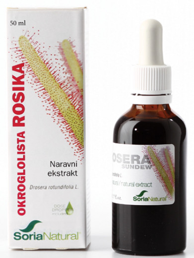 Soria Natural Okroglolista Rosika ali Drosera, kapljice, 50 ml Soria Natural Okroglolista Rosika ali Drosera, kapljice, 50 ml