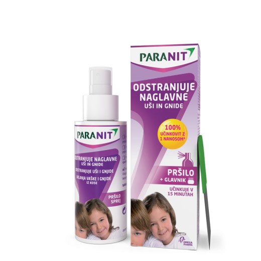 Paranit, pršilo za odstranjevanje naglavnih uši in gnid, 100 ml Paranit, pršilo za odstranjevanje naglavnih uši in gnid, 100 ml