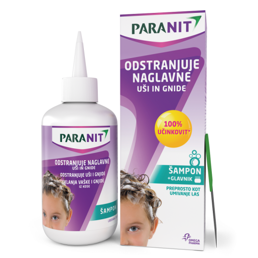 Paranit, šampon za odstranjevanje naglavnih uši in gnid, 200 ml
