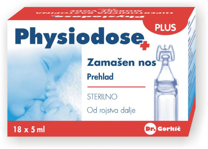 Physiodose, hipertonična raztopina, 18 plastenk, 5 ml