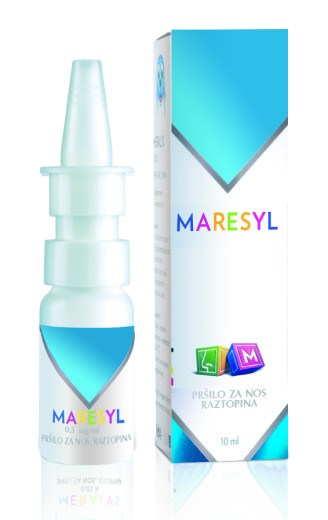 Maresyl 0,5 mg/ml, pršilo za nos, raztopina, 10 ml Maresyl 0,5 mg/ml, pršilo za nos, raztopina, 10 ml