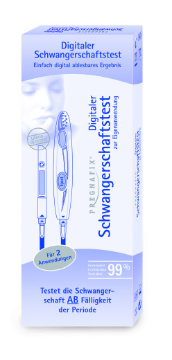 Pregnafix, Digitalni test za ugotavljanje nosečnosti, 2 kosa Pregnafix, Digitalni test za ugotavljanje nosečnosti, 2 kosa