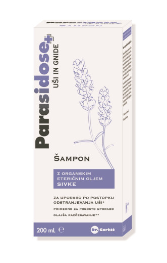 Parasidose, šampon z eteričnim oljem sivke, 200 ml