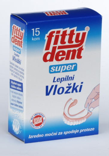 Fittydent, lepilni vložki, 15 kosov Fittydent, lepilni vložki, 15 kosov