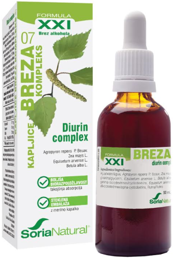 Soria Natural, Breza kompleks XXI kapljice, 50 ml Soria Natural, Breza kompleks XXI kapljice, 50 ml