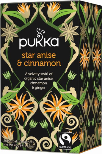 Pukka Star Anise & Cinnamon, ekološki čaj, 20 vrečk