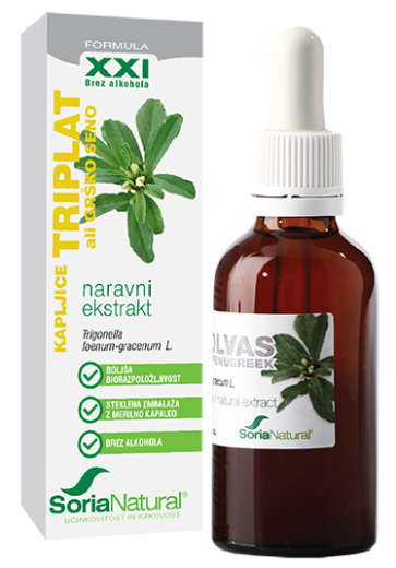 Soria Natural Triplat ali Grško Seno XXI kapljice, 50 ml Soria Natural Triplat ali Grško Seno XXI kapljice, 50 ml