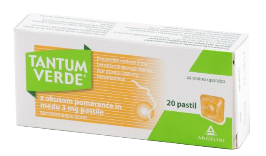 Tantum Verde, pastile z okusom pomaranče in medu, 20 pastil Tantum Verde, pastile z okusom pomaranče in medu, 20 pastil