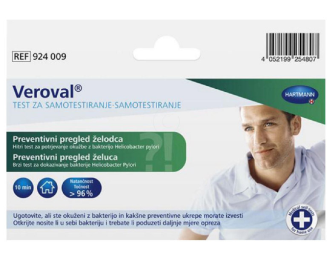 Veroval test za samotestiranje preventivni pregled želodca, 1 kos
