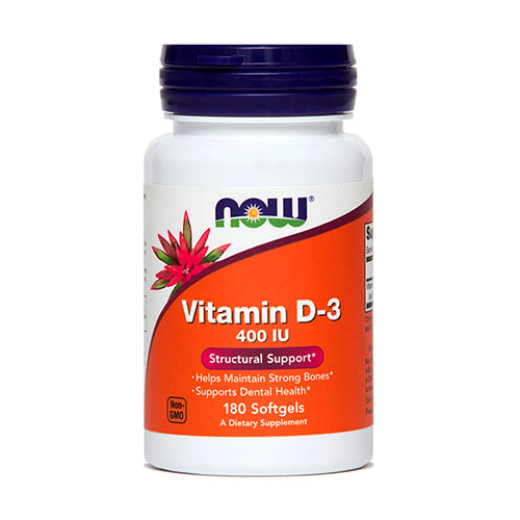 NOW Vitamin D-3 10 µ oz. 400 i.e., 180 mehkih kapsul NOW Vitamin D-3 10 µ oz. 400 i.e., 180 mehkih kapsul