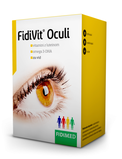 FidiVit Oculi, 30 trdih in 30 mehkih kapsul FidiVit Oculi, 30 trdih in 30 mehkih kapsul