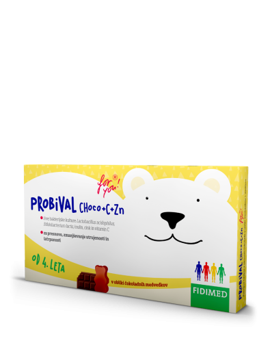Probival choco+C+Zn, 20 žvečljivih tablet
