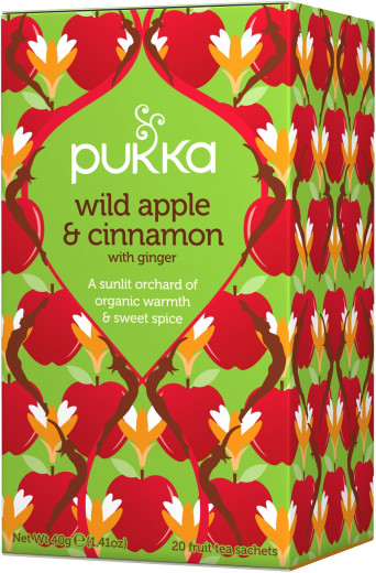 Pukka Wild Apple & Cinnamon, ekološki čaj, 20 vrečk